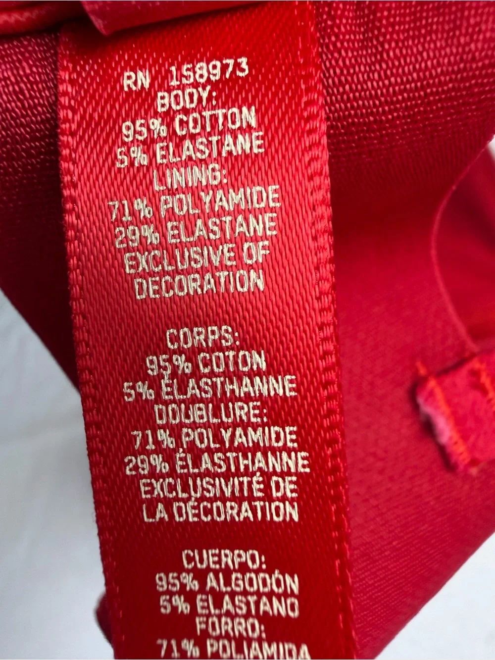 SKIMS Cotton Plunge Bralette Bra Red Ribbed size xs - Picture 7 of 8